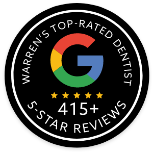 415+ Google Reviews stamp